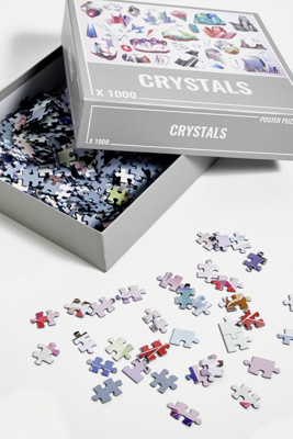 Cloudberries Crystals 1000-Piece Jigsaw Puzzle For Adults - Purple & Pink Gem Design, Made In Europe, Gradient Background