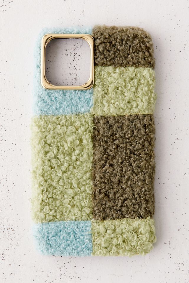 Green Checkerboard Sherpa iPhone 12 Pro Phone Case