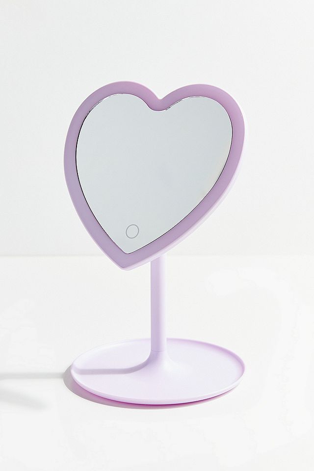 Miroir LED à poser en forme de cœur