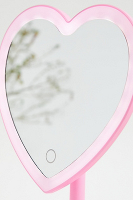JDPEYI Heart Shaped Cute Vanity Princess Mirror For