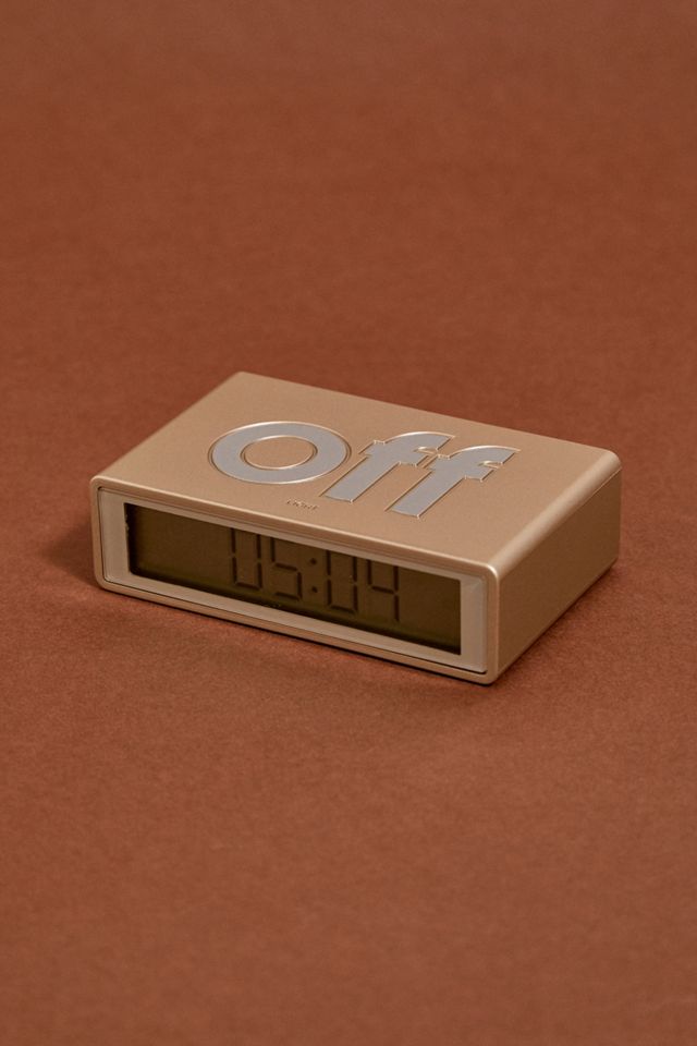 Lexon Cream Flip & Travel Digital Clock | Urban Outfitters UK