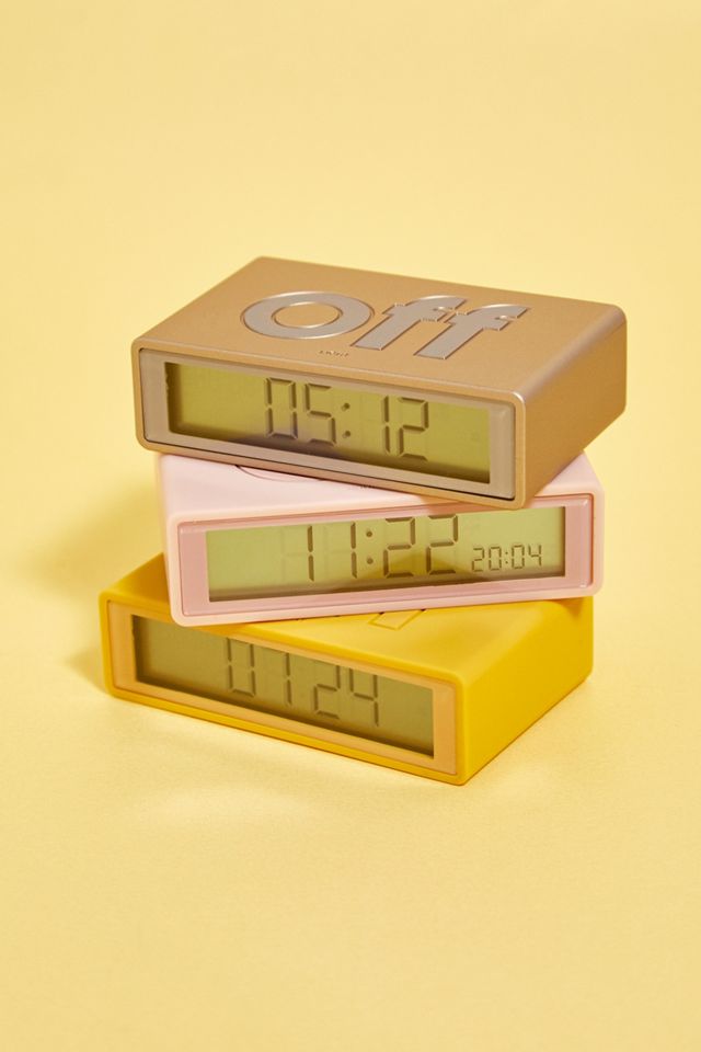 Lexon - Horloge numérique Flip & Travel jaune #1