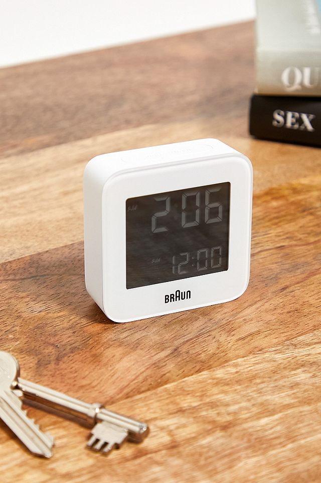 urbanoutfitters.com | Braun White Mini Travel Alarm Clock