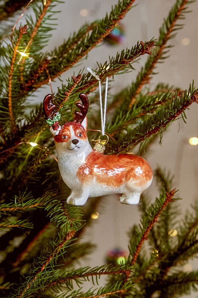 Décoration de noël corgi avec bois de renne #1