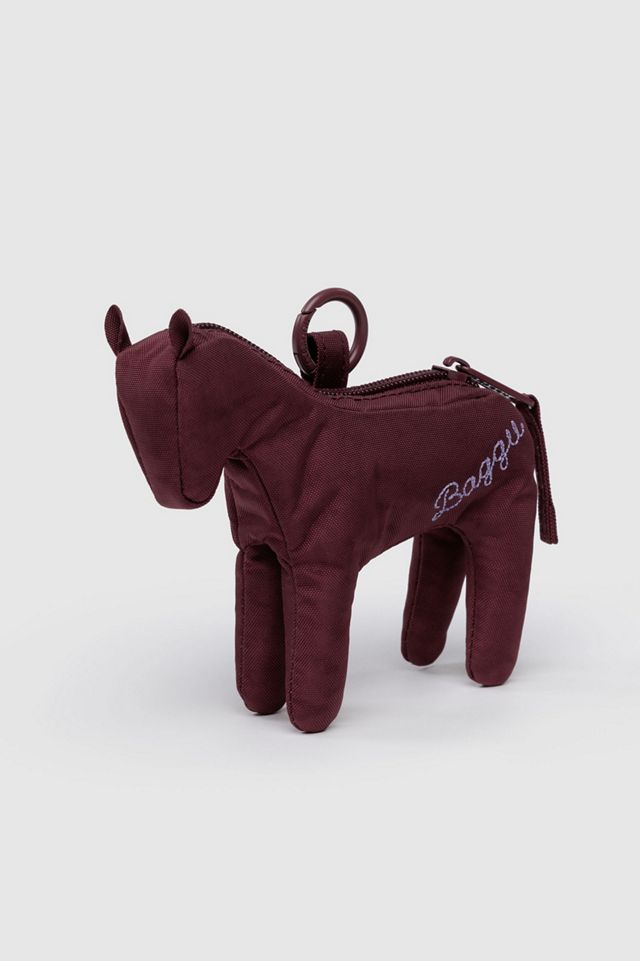 BAGGU Burgundy Horse Charm Keyring #1