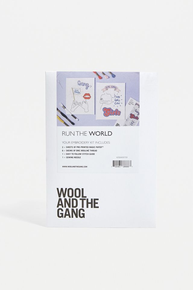 Wool And The Gang Run the World Embroidery Kit #2