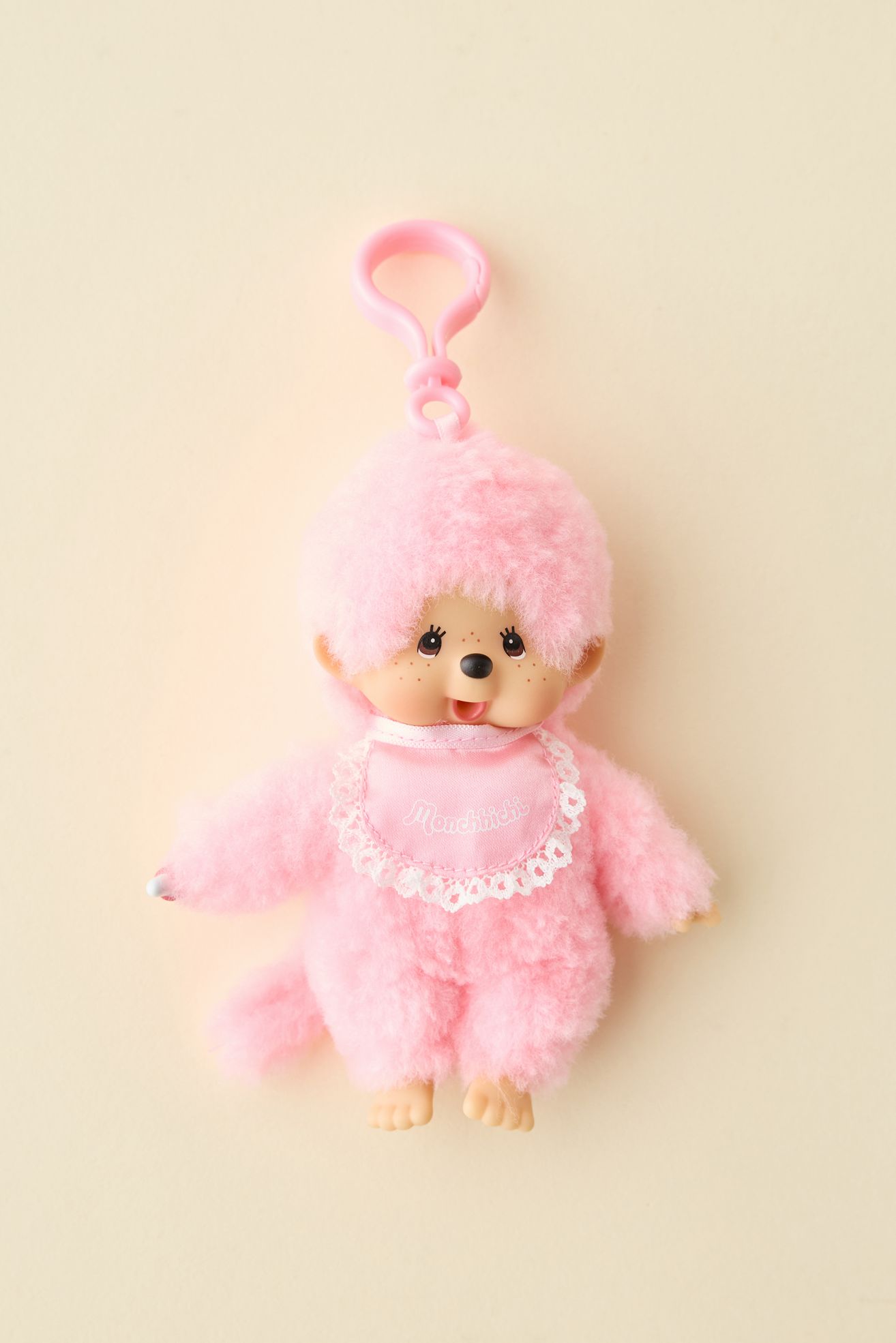 Monchhichi Pink Plushie Keyring