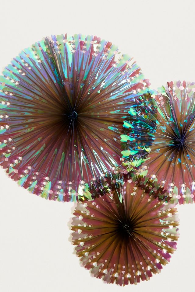 Iridescent Fan Decorations | Urban Outfitters UK