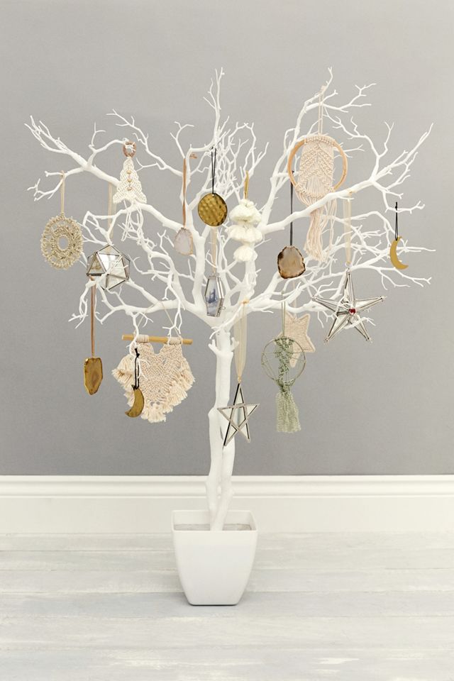 Metal Crescent Moon Christmas Ornament #1
