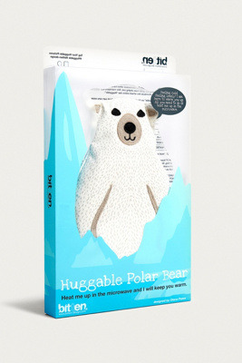 Huggable Heat Up Polar Bear Cushion Urban Outfitters Uk