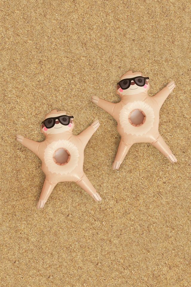 Sloth Drink Holder Pool Float Set