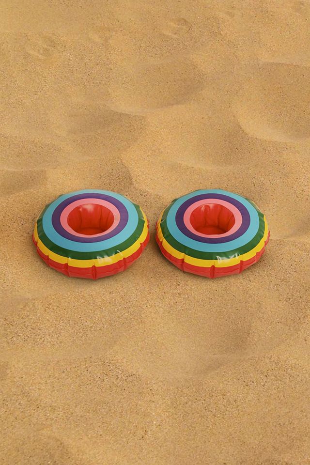 Rainbow Drink Holder Pool Float Set #1