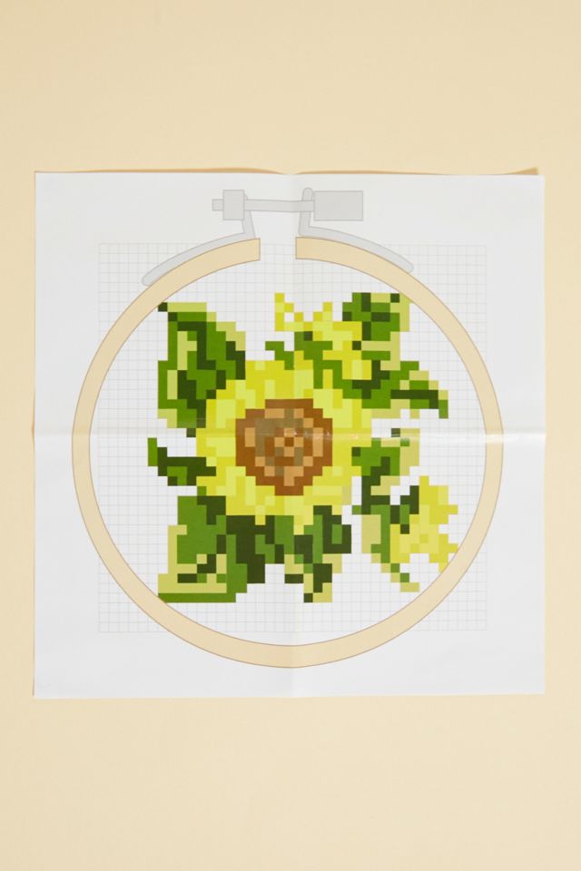 Mini Cross Stitch Embroidery Kit - Sunflower