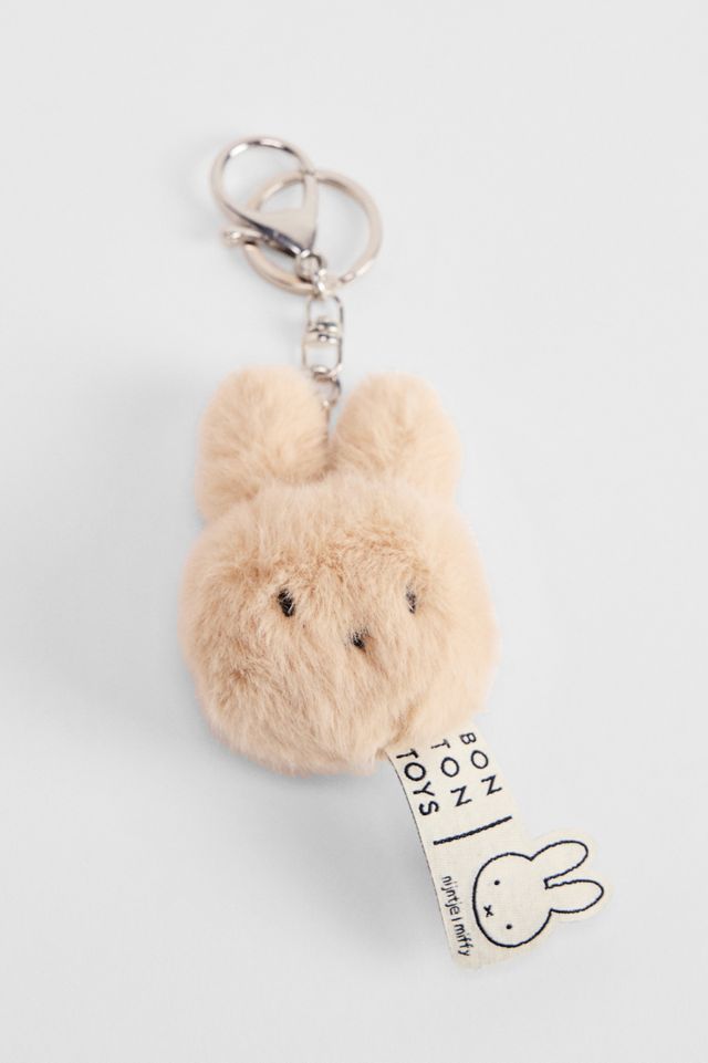 Porte-clés en peluche beige Miffy #1