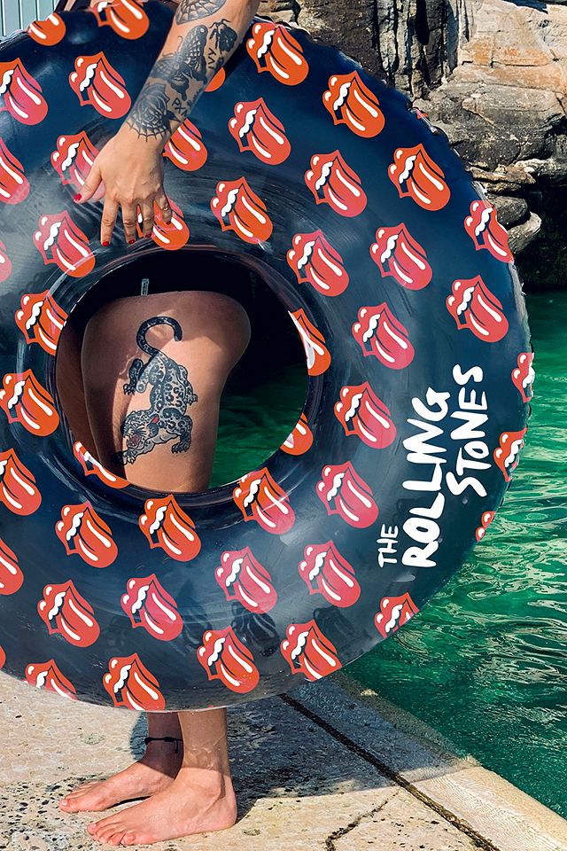 SUNNYLIFE Pool Ring Black Rolling Stones SUNNYLIFE Pool Ring Black Rolling Stones