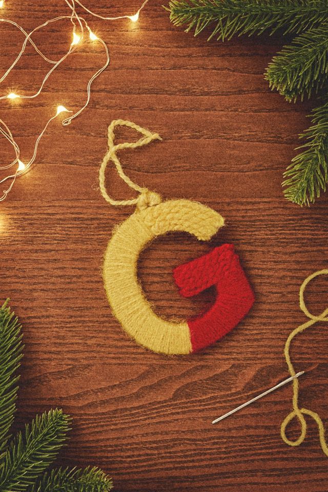 Letter G Woollen Christmas Decoration | Urban Outfitters UK