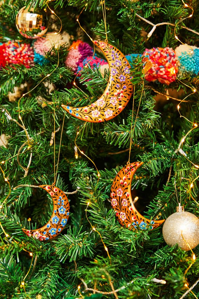 HandPainted Moon Christmas Decoration Urban Outfitters UK