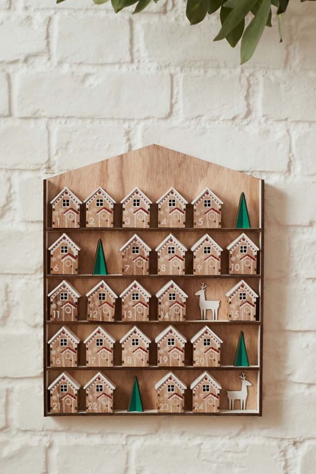 Ginger Ray Wooden Tree Advent Calendar Urban Outfitters UK