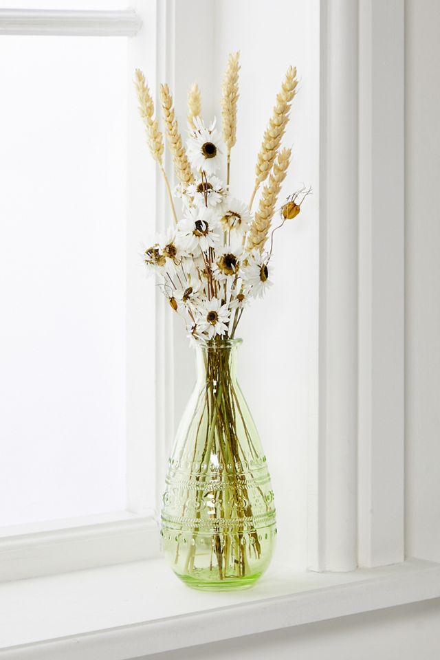 Plantophile Mini Patterned Glass Vase & Dried Flowers #2