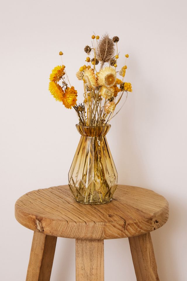 Glass Vase & Dried Flower Bouquet Set  #4