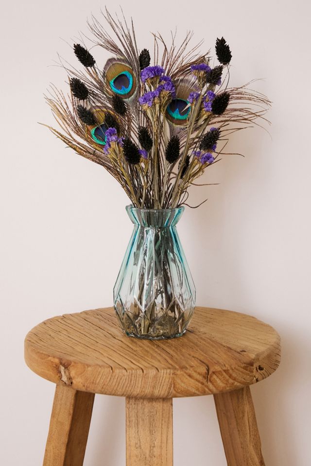 Glass Vase & Dried Flower Bouquet Set  #6