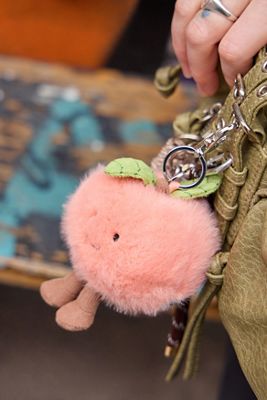 NHPY 1 Pezzi Portachiavi Borsa, Charm Borsa,Portachiavi Ape, Charms Per Borse, Ape Plush Keychain A Forma Di Cuore Rosa Da 13 Cm, Regalo Per Zaino E Borsa