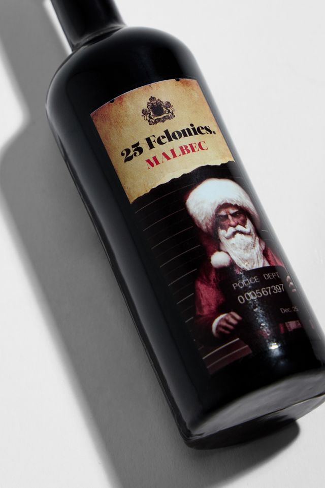 25 Felonies Wine Novelty Christmas Ornament #1