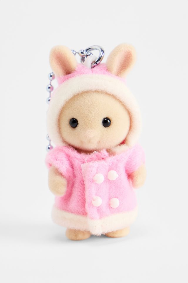 Portachiavi Sylvanian Families Coniglio Latte Bebè con Parka Soffice #2