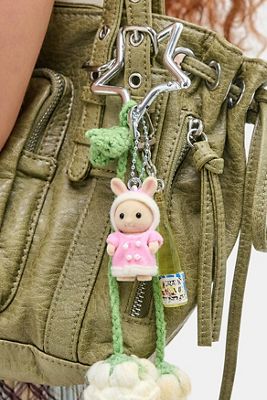 Portachiavi Sylvanian Families Coniglio Latte Bebè con Parka Soffice