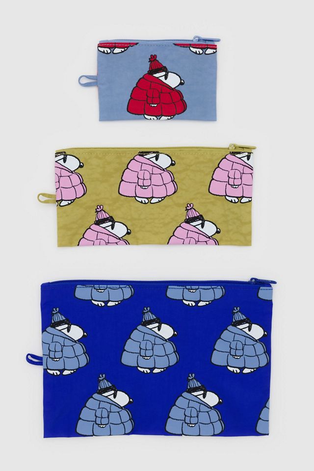 Baggu Snoopy Flat Pouch Set