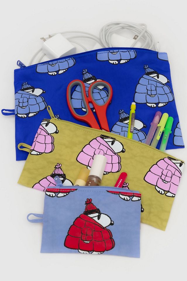 Baggu Snoopy Flat Pouch Set #1