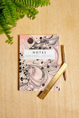 Katie Leamon Article 01 Pink Marble A5 Notebook | Urban Outfitters UK