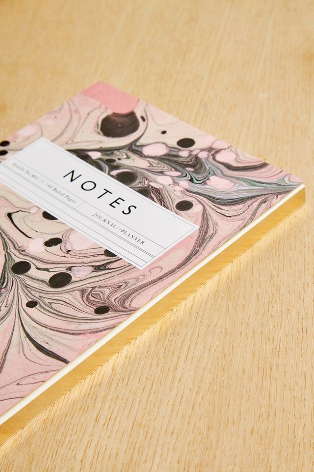 Katie Leamon Article 01 Pink Marble A5 Notebook | Urban Outfitters UK
