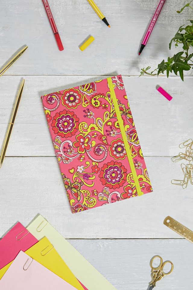 Handmade Pink '70s Print Paper Notebook | Urban Outfitters UK