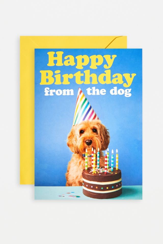 Happy Birthday From The Dog Greetings Card | Urban Outfitters UK