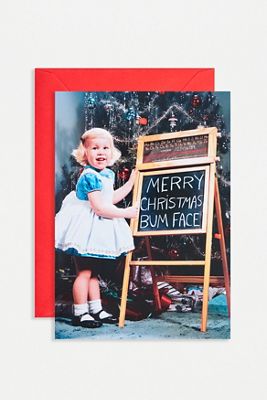 Tarjeta de Felicitación Feliz Navidad Cara de Trasero