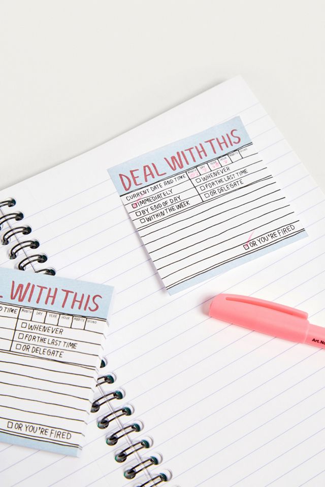 Knock Knock Deal With It Sticky Notes | Urban Outfitters UK