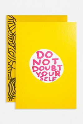Carte de vœux David Shrigley "Do Not Doubt Yourself"