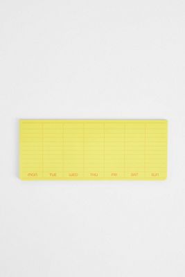 Hightide Penco Yellow Weekly Sticky Memo Pad 