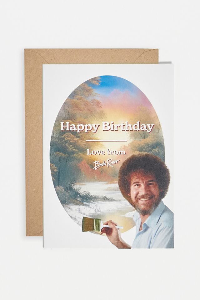 Bob Ross Birthday Card Urban Outfitters UK