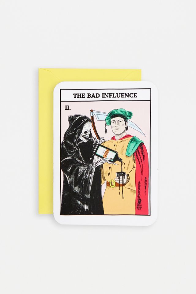 Jolly Awesome La Mala Influencia Tarot Tarjeta de Felicitación 