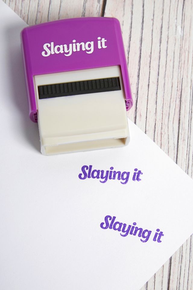 Bubblegum Stuff Slaying It Mini Self-Inking Stamp | Urban Outfitters UK