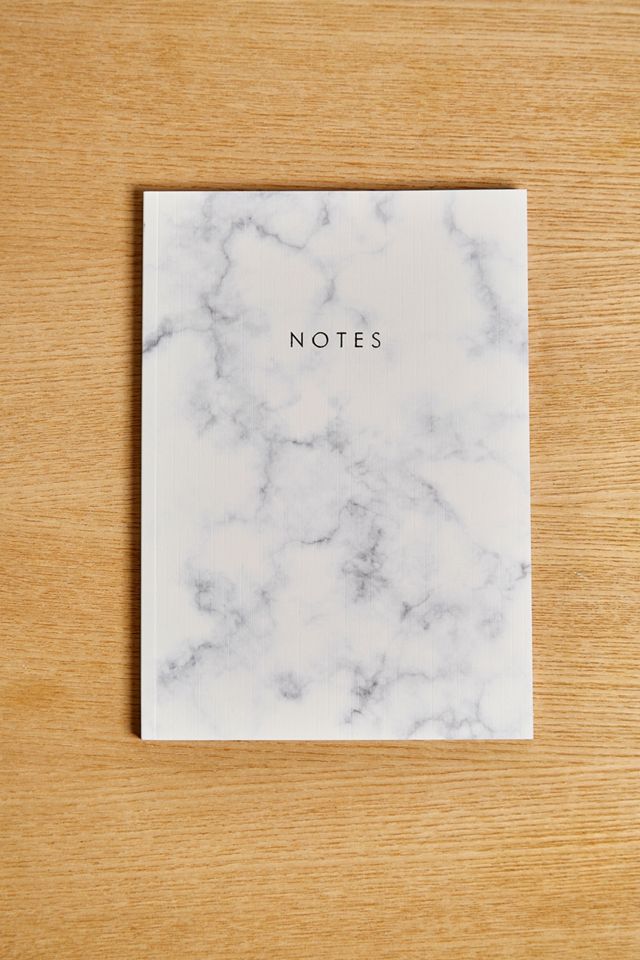 Central 23 White Marble Notebook #1