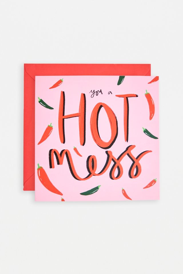 You A Hot Mess Valentine's Day Card | Urban Outfitters UK