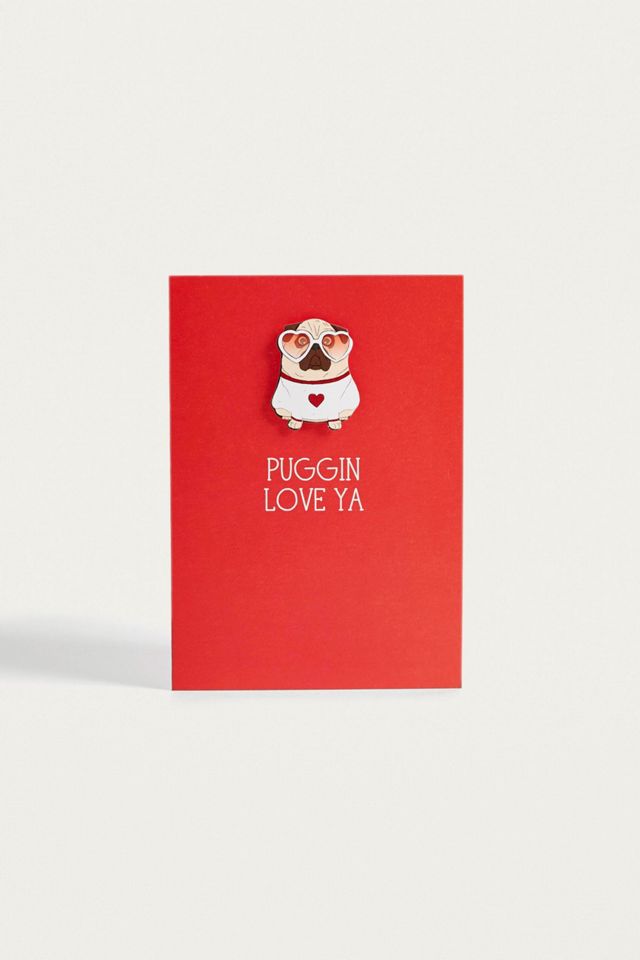 Puggin Love Ya Card | Urban Outfitters UK