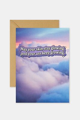 Hood Greetings May Your Skin Stay Glowing Greetings Card 