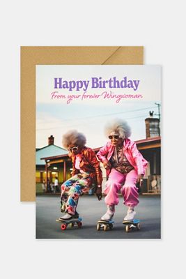 Hood Greetings From Your Forever Wingwoman Birthday Greetings Card 