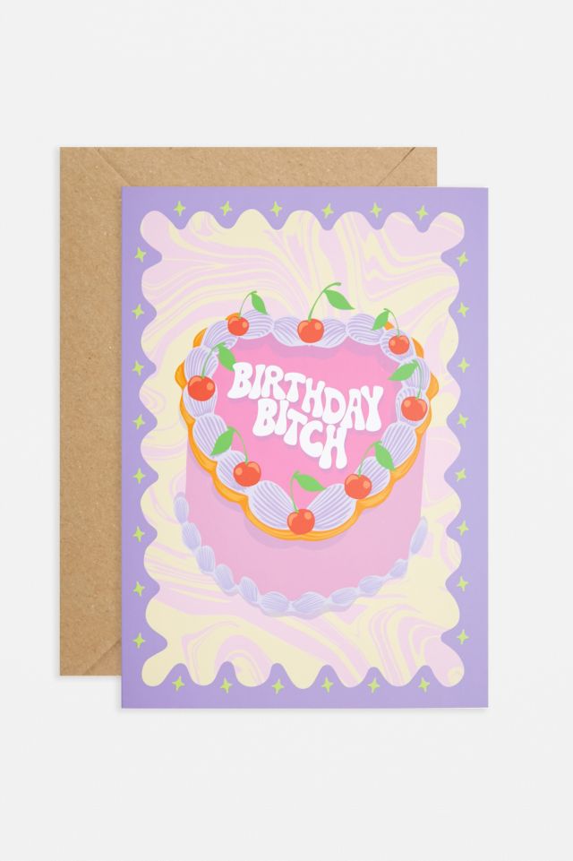 Sassy Birthday Cake Greetings Card | Urban Outfitters UK