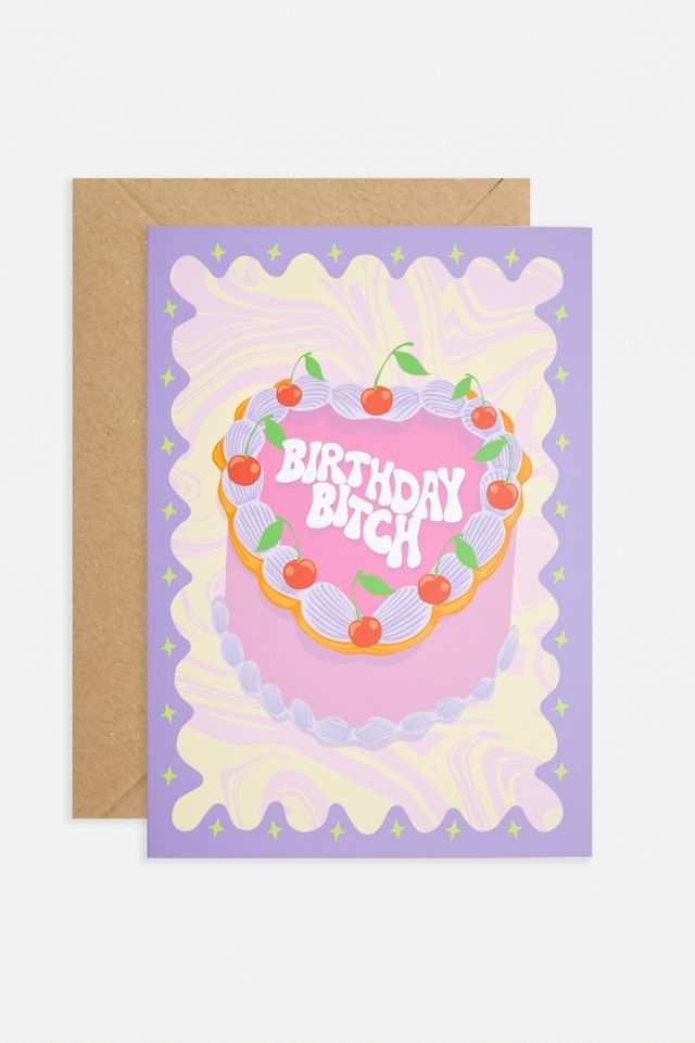 Sassy Birthday Cake Greetings Card | Urban Outfitters UK