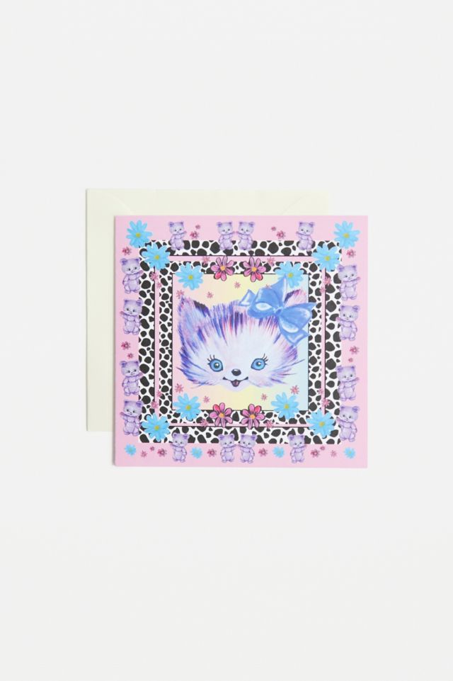 Ms Dre Kitsch Cat Greeting Card Urban Outfitters Uk